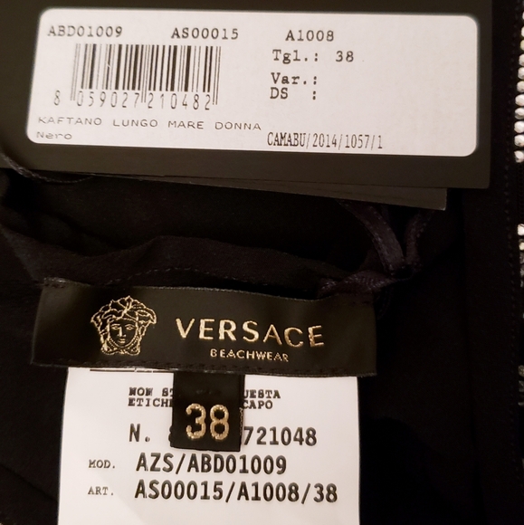 Versace Beachwear Womens Black CoverUp with Crystal Collared - Picture 5 of 6